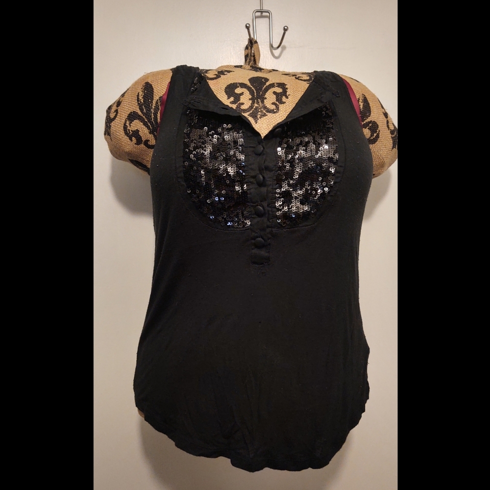 Miley Cyrus & Max Azria Black Tank Top